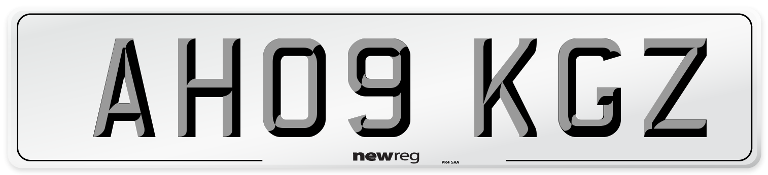 AH09 KGZ Number Plate from New Reg